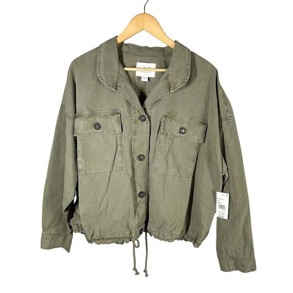 Velvet by Graham & Spencer Nicola Casual Jacket Size Large Green